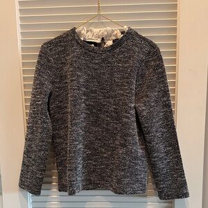 Ann Taylor Black and White Textured Top
